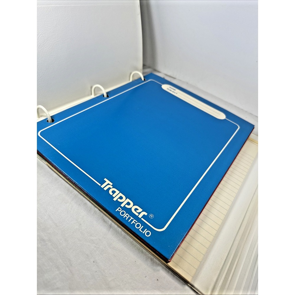 1983 Mead Trapper Keeper NOS MINT w/ Cardboard Ad Flap Waterfall Pink Laurel - Picture 9 of 16